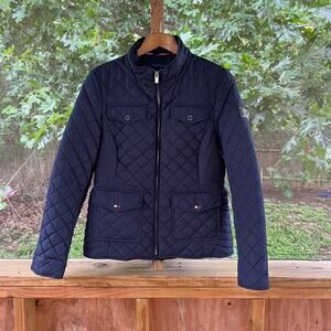 Tommy Hilfiger Women's Navy Quilted Jacket Size M